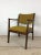Mid Century Modern Arm Chair With Vintage Green Upholstery For Sale - Image 4 of 12