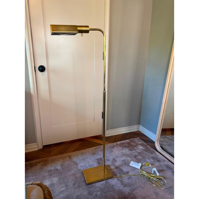 Metal Hand Craft Brass Floor Lamp by Ian Fowler For Sale - Image 7 of 8