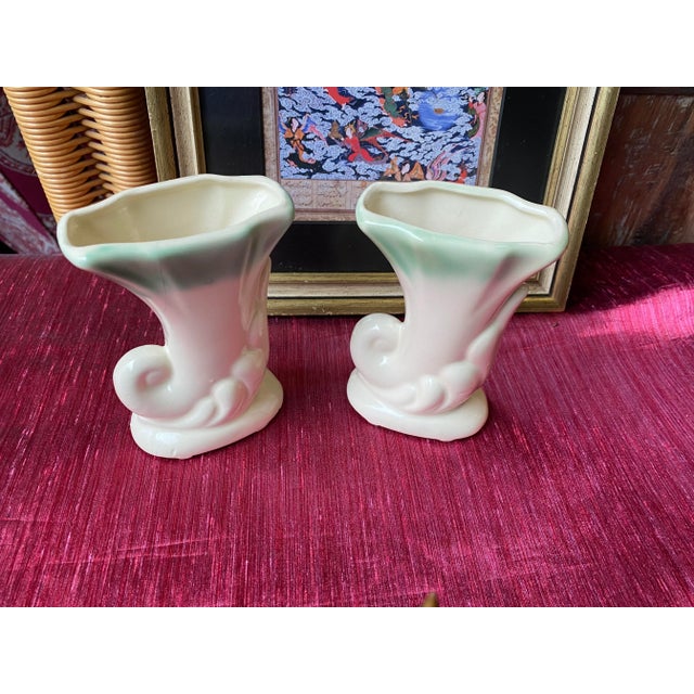 1970s Vintage 1970s Porcelain Vases - a Pair For Sale - Image 5 of 5