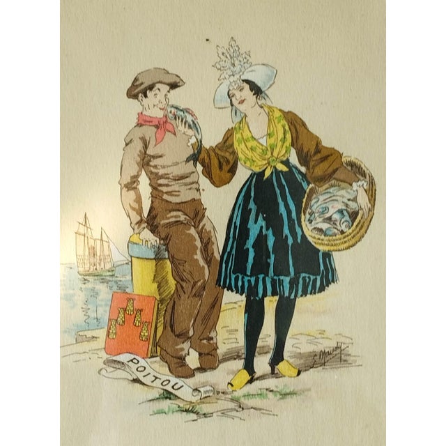 Alfred Renaudin / E. Naudy, Berry, Poitou, Lorraine & Touraine, Early 20th Century, Lithographs, Set of 4 For Sale - Image 5 of 18