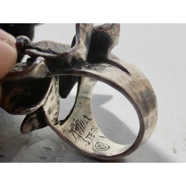 Metal Sterling Silver Modernist Ring by Rachel Gera For Sale - Image 7 of 8