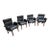 Irgsa Set of Four Armchairs Gray Mahogany Mexico City For Sale