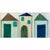 2020s Encaustic Collage Installation by Gina Cochran "Tiny Dwellings" Series - Seaside - Set of 5 For Sale - Image 5 of 7