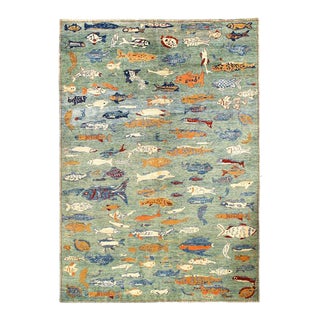 Fine Hand Knotted Gabbeh Fish Design For Sale