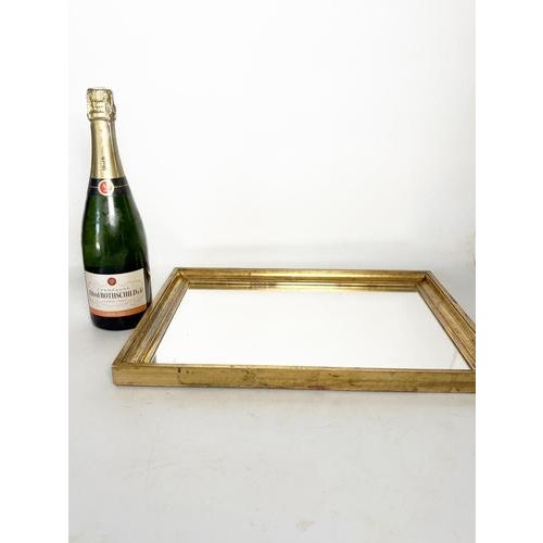 Gilded Mirror with Gold Leaf, 1900s For Sale - Image 5 of 10