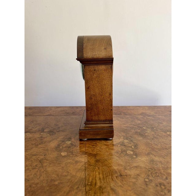 1900 - 1909 Antique Edwardian Mahogany Inlaid Mantle Clock, 1900s For Sale - Image 5 of 7
