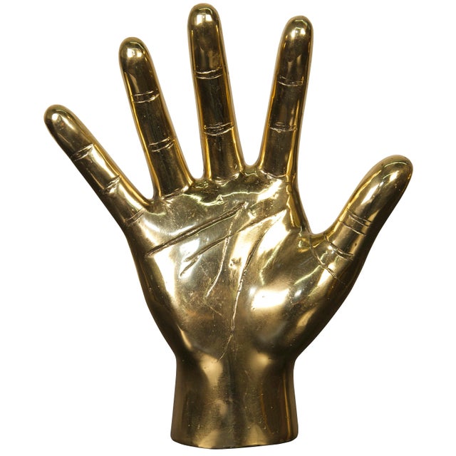 Mid-Century Modern NOIR Open Hand, Brass For Sale - Image 3 of 3