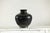 Charcoal Glazed Ceramic Vase with Rounded Belly and Flared Neck For Sale - Image 10 of 12