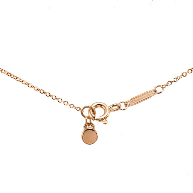 Metal Tiffany & Co. Return to Tiffany 18k Yellow Gold Diamond Bar Pendant Necklace For Sale - Image 7 of 10