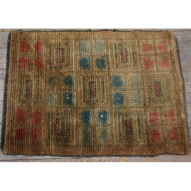 Textile 1930s Camel Tan Geometric Swedish Antique Art Deco European Rug Wool Carpet For Sale - Image 7 of 12