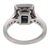Vintage Sapphire Diamond 18k White Gold Ring, Size 6 For Sale In Los Angeles - Image 6 of 6