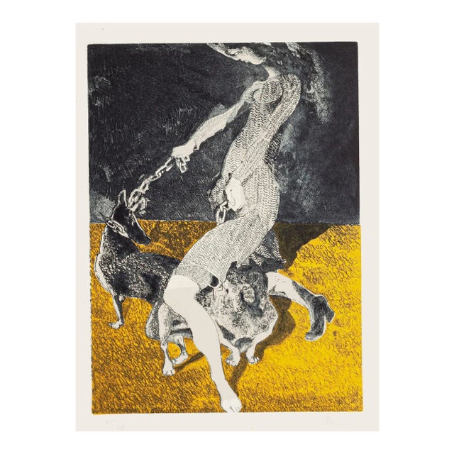 Ennio Calabria, Woman, Lithograph, 1970 For Sale