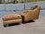 1990s 1990s Designer Lounge Chair and Ottoman, Lucite Legs For Sale - Image 5 of 11