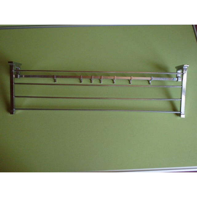 1930s Art Deco Wall Coat Rack in Chrome Steel, 1930s For Sale - Image 5 of 7