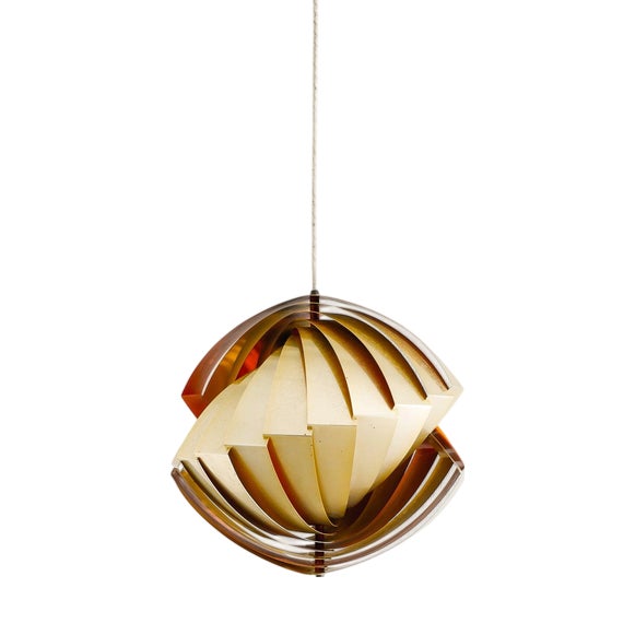 Danish Mid-Century Tivoli Brass Pendant by Louis Weisdorf for Lyfa Denmark, 1960s For Sale