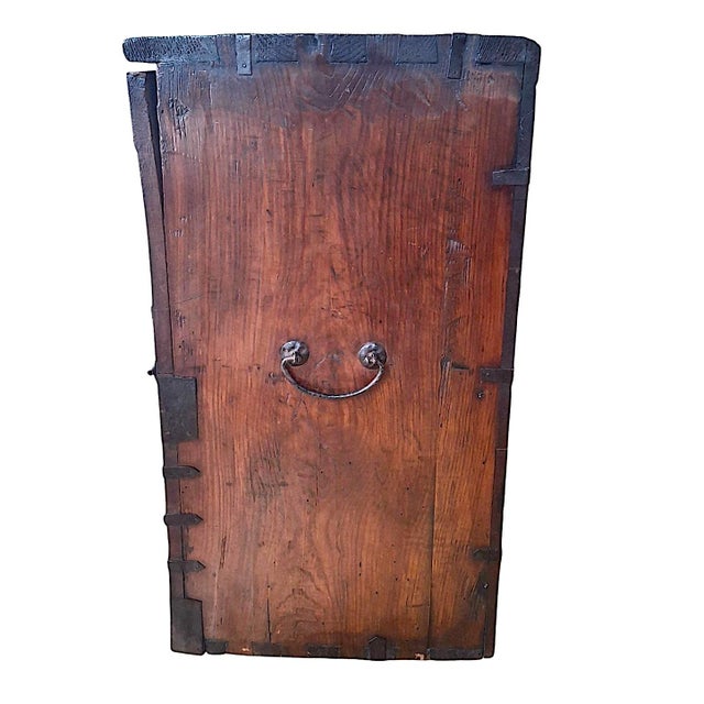 Asian Antique 19th-Century Korean Bandaji Blanket Chest With Stylized Iron Hardware For Sale - Image 3 of 10