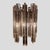 Pair of clear Murano glass Triedri wall lights. Clear glass components on chromed steel structure. Made in Italy This...