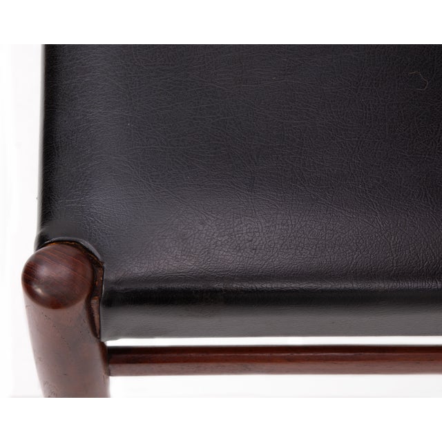 Alf Aarseth Gustav Bahus Model 145 Danish Dining Chairs Black Vinyl Seats Three Available For Sale - Image 14 of 15