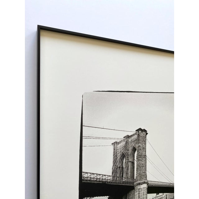 Andy Warhol Andy Warhol Foundation Lithograph Photo Print Framed Special Edition New York Poster " Bridge " 1986 For Sale - Image 4 of 12