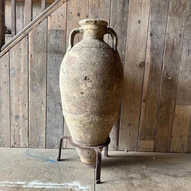Large Antique Mounted Amphora For Sale - Image 11 of 11