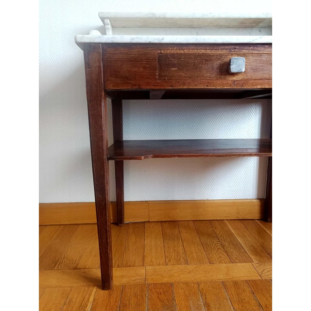 Country House Dressing Table in Wood and Marble, 1940s For Sale - Image 9 of 11