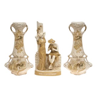 Art Nouveau Vases, Set of 3 For Sale