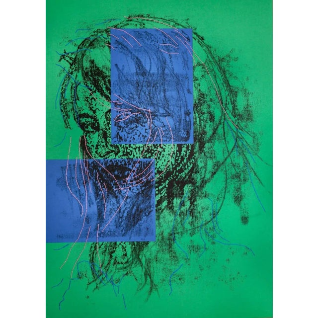 From the Artist Bridget Bardot series Ink + thread hand and machine stitched on paper