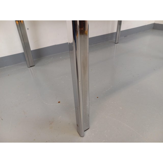 Vintage Oval Dining Table in Smoked Glass and Chrome Metal, 1970s For Sale - Image 15 of 18