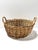 Mid-Century Modern Vintage Hand Woven Bread Basket With Wrapped Handles For Sale - Image 3 of 9
