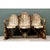This vintage Venetian gilt carved grotto bench presents a theatrical, sculptural silhouette, with three sweeping scallop-...