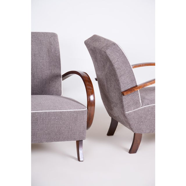 Set of rt Deco Armchairs attributed to J. Halabala for Up Závody, 1930s For Sale - Image 12 of 15