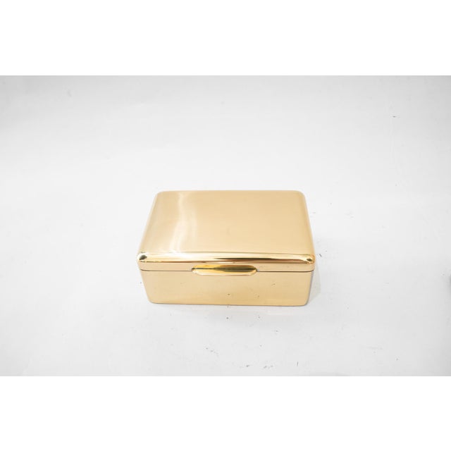Brass box marked by Mechanical Engineering Company germany around 1920s Box hight when open: 12cm Polished and stove enameled