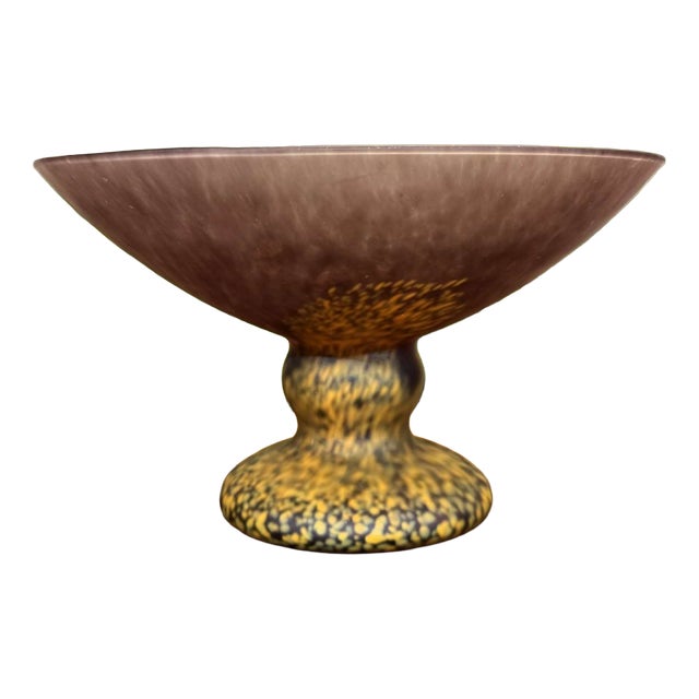 Art Deco Style Glass Paste Bowl, 1950s For Sale