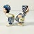 Navy Blue 1930s Boho Chic Danish Kissing Dutch Kids Salt & Pepper Shakers - A Pair. For Sale - Image 8 of 10