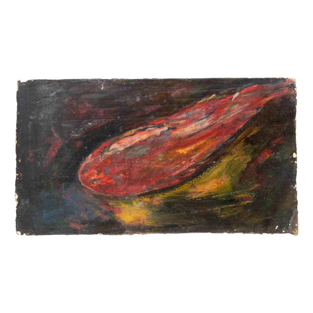 Sirio Pellegrini, Fish, Oil Painting, 1960s For Sale