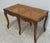 1940s Antique Quality French Country Carved Cane Bench Stool Coffee Table For Sale - Image 5 of 10