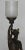 Art Nouveau Late 19th Century Hermès Statue Lamp With Greek Key Glass Shade For Sale - Image 3 of 10