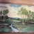 Impressionist 1970’s Original Farm With Running Stream Naive Landscape Painting For Sale - Image 3 of 6