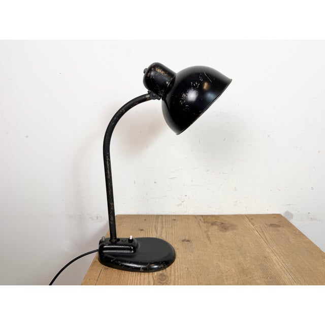 Bauhaus Industrial Black Table Lamp, 1930s For Sale - Image 11 of 18