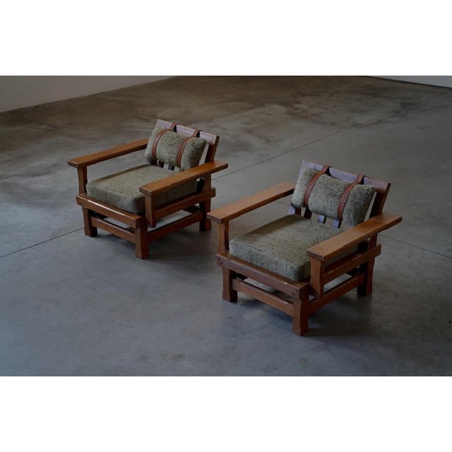 Brown Brutalist Armchairs, Europe, 1960s, Set of 2 For Sale - Image 8 of 18