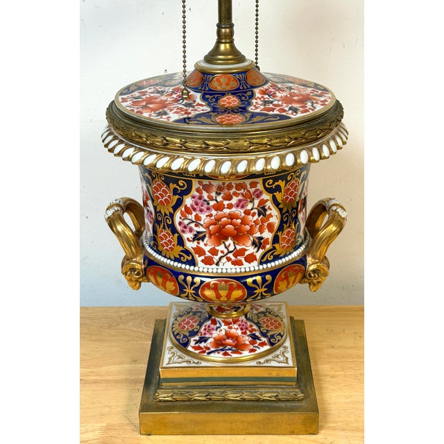 19th C Derby Porcelain, Regency Period, 'Old Imari' Vase now as a Lamp For Sale - Image 11 of 18