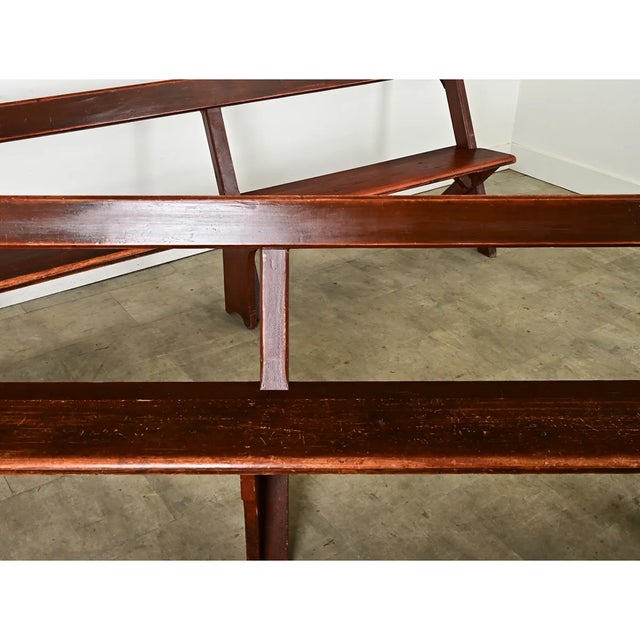 Early 20th Century Pair of English Pine Benches For Sale In Baton Rouge - Image 6 of 12
