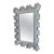 Newly Lacquered Palm Beach White Ruffle Scalloped Wall Mirror For Sale