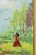 Metal Vintage Louis Cardin Enamel on Copper Painting Framed "Woman With Boys & Kite" For Sale - Image 7 of 16