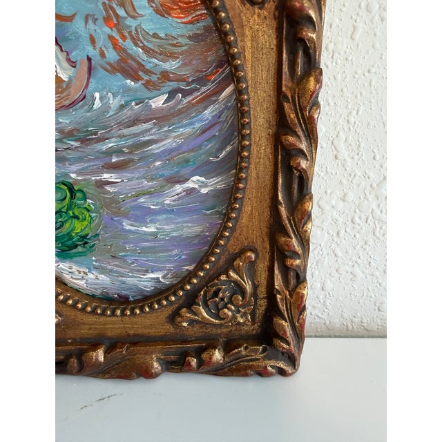 Paint Serg Graff “Storm Wanderer” Original Art, Fantasy Ship Seascape Nautical Art Coa For Sale - Image 7 of 9