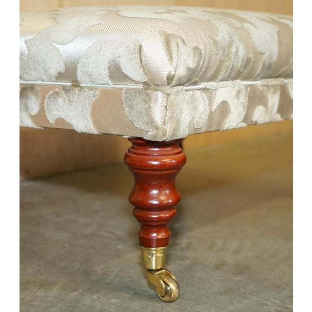 Set of Handmade Fabric Upholstered Sofa & Footstool, England For Sale - Image 17 of 18