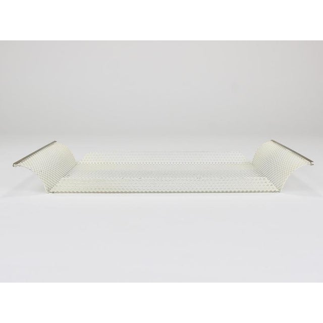 Brass and Perforated Metal Rigitulle Tray from Vereinigte Werkstätten, Germany, 1970s For Sale - Image 6 of 18