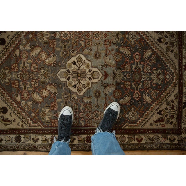 :: Center floral filled center medallion atop a covered Herati design motif main field with abrashes across. Colors and...