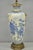 Vintage Japanese Blue White Porcelain Jardinière Vase Chinoiserie Table Lamp. Circa Early 20th Century. Measurements: 37"...