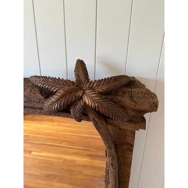 English Vintage Palm Tree Wall Mirror For Sale - Image 3 of 11